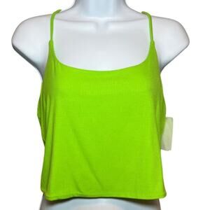 BP Ribbed Crop Camisole, Green, L, NWT